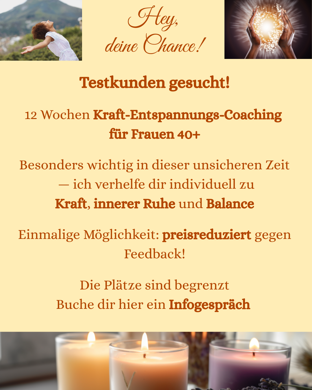 Testkunden gesucht! 12 Wochen Kraft-Entspannungs-Coaching für Frauen 40+